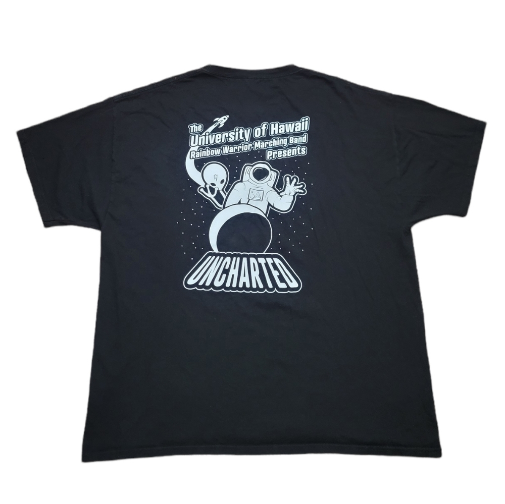 University Of Hawaii Marching Band Uncharted Size XL Black T-Shirt